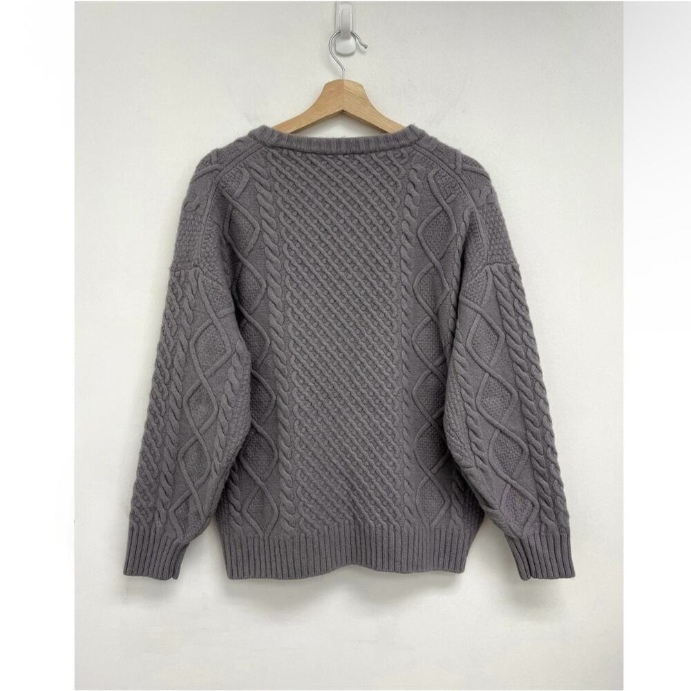 Aritzia Sunday Best Peggy Chunky Cable Knit Merino Wool Oversized Sweater Small - Picture 2 of 8